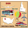 flat map of idaho vector image vector image