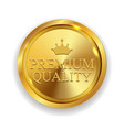 premium quality golden medal icon seal sig vector image