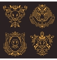 animal heads in frames vector image