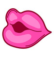 lips in cartoon style cute funny vector image vector image