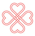 symbol love and good luck interlacing knot vector image