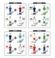 european soccer tournament play off draws 2020 vector image