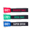 modern sale banners in memphis style vector image