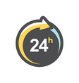 open around clock 24 hours icon vector image