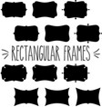 rectangular frame silhouette vector image