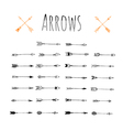 set of trendy hipster arrows vector image