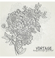 vintage background with flowers dahlias vector image