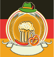 beer label with german flag and oktoberfest vector image