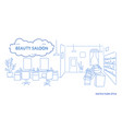 modern interior design of beauty saloon empty vector image