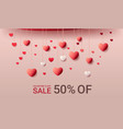 paper cut hearts happy valentine day poster vector image