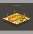 running track isometric vector image vector image