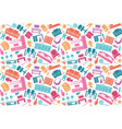seamless background with silhouette images of home vector image