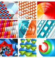 3d background abstract design set vector image