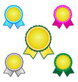 colorful award with ribbon banner vector image