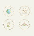 eco friendly manufacturing fashion logo vector image