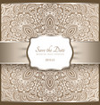 vintage background with lace pattern and label vector image vector image
