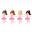 Cute Little Ballerinas Royalty Free Vector Image