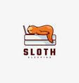 logo sloth simple mascot style vector image