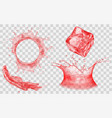 water crown splash and ice cube vector image vector image