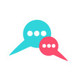 chat icon sms comments speech bubbles vector image