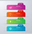 infographics template four options with square vector image