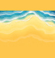 sea wave and sand beach top vector image