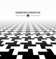 houndstooth pattern perspective vector image vector image