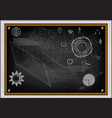 laptop world map and infographics vector image