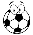 outlined cartoon soccer ball vector image