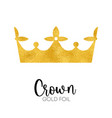 queens or kings crown logo golden corona vector image vector image