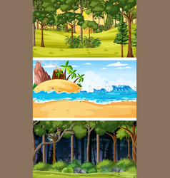 A simple forest scene Royalty Free Vector Image