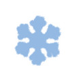 simple grunge snowflake vector image
