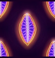 seamless pattern with glow cocoa fruit vector image
