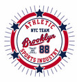 athletic nyc team brooklyn vector image vector image