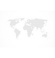 grey hexagon world map flat vector image
