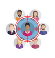 job recruitment or social media concept vector image vector image