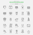 line icons set education vector image
