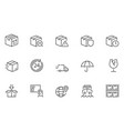 shipping line icons vector image