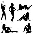 six sexy girls vector image