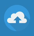 cloud computing flat icon upload vector image vector image