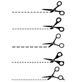 cut lines and scissors vector image
