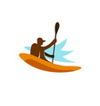 kayak fishing logo vector image