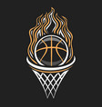 logo for basketball vector image