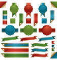 ribbons and emblems vector image vector image