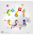 abstract puzzle infographic cloud computing vector image