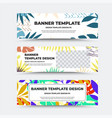 banner template with modern bright design booklet vector image vector image