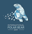 International polar bear day Royalty Free Vector Image