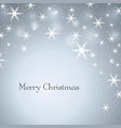 merry christmas gray background with text stars vector image
