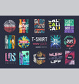 collection of fourteen colorful t-shirt vector image vector image