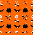 halloween party seamless pattern flat style vector image vector image